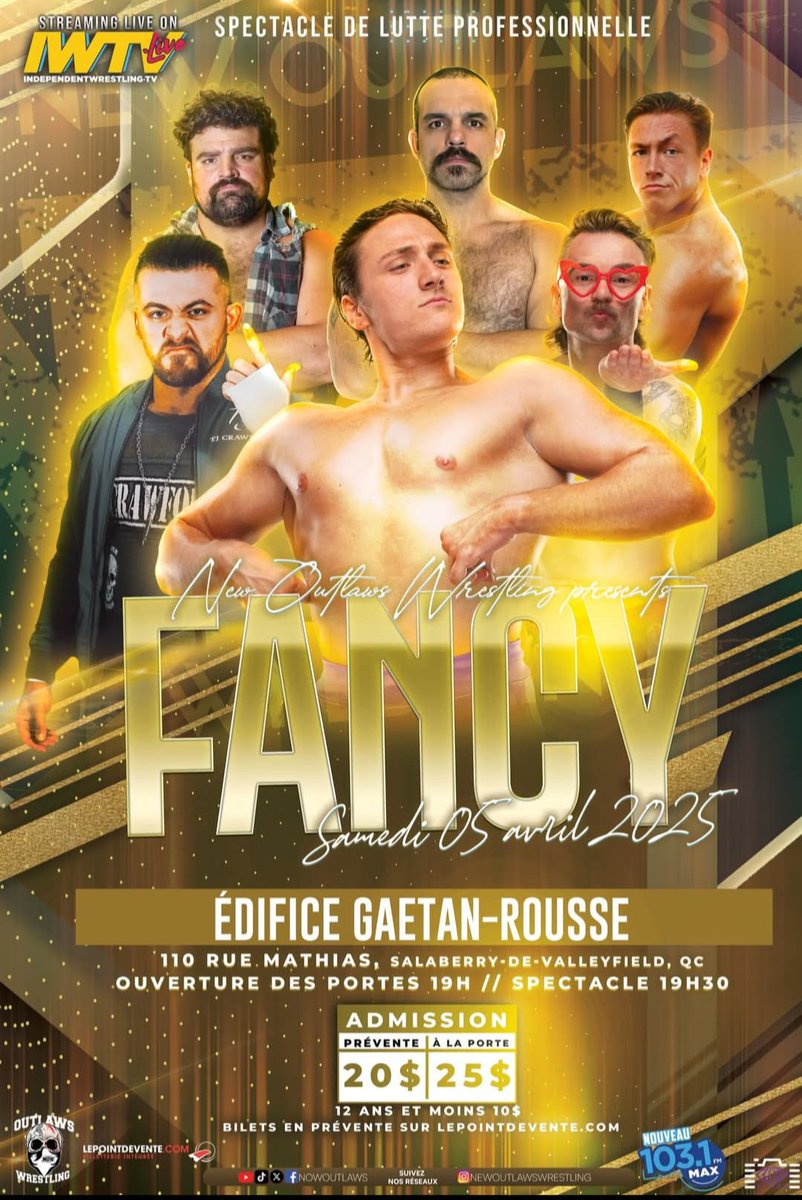 KINGS OF CRAZY TICKETS ON SALE AT "NOW - FANCY" ON SATURDAY IN VALLEYFIELD! 

Be the first to get your tickets, while enjoying a night of solid pro wrestling!