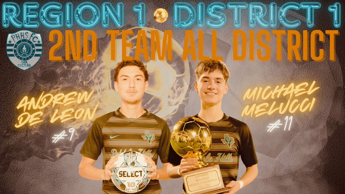 Pebble Hills HS Boys Futbol (@phhs_boysfutbol) on Twitter photo Congratulations to our All-District 2nd Team Members!!
Andrew De Leon Sr.
Michael Melucci So.
<a href="/CLopez_PHHS/">Carlos Lopez Martinez</a> <a href="/MGarcia_PHHS/">Mario Garcia</a> <a href="/Odiaz_MPMS/">Coach Diaz</a> <a href="/PHills_HS/">Pebble Hills High School</a> Congratulations to our All-District 2nd Team Members!!
Andrew De Leon Sr.
Michael Melucci So.
<a href="/CLopez_PHHS/">Carlos Lopez Martinez</a> <a href="/MGarcia_PHHS/">Mario Garcia</a> <a href="/Odiaz_MPMS/">Coach Diaz</a> <a href="/PHills_HS/">Pebble Hills High School</a>