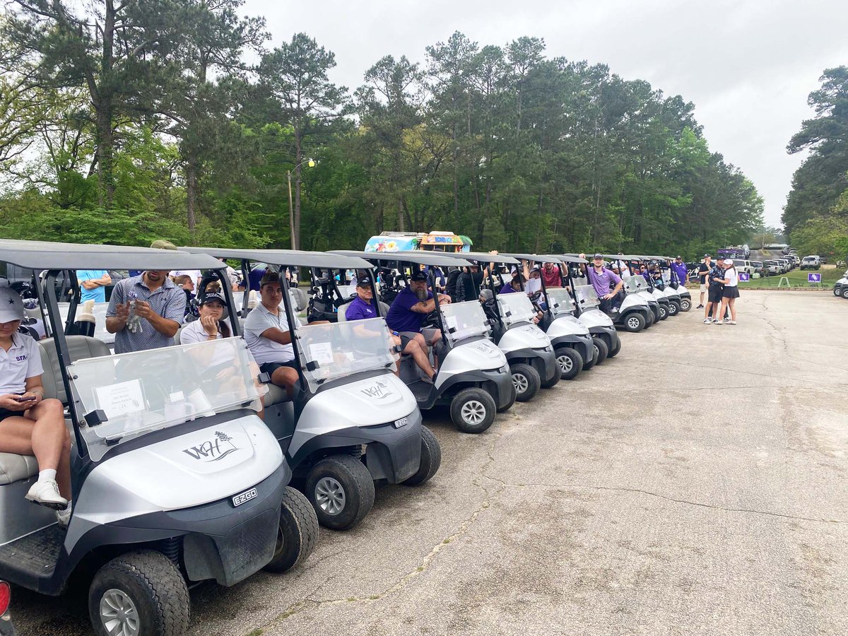 Even under cloudy skies, the Bob Sitton Golf Classic was shining bright with Lumberjack pride! 💜⛳🏌️

Alumni, friends and fans hit the greens to support @SFA_Alumni and our golf programs — all in honor of the legendary Bob Sitton, former SFA Alumni Association director. 

Big