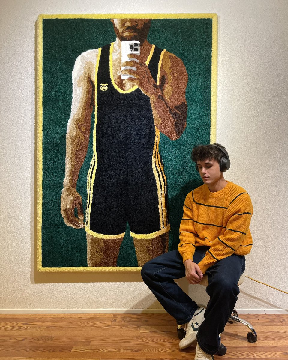 Cedric Vu (@cedvuu) on Twitter photo “Cool Story Breaux.” 2025.
51 x 74 inches.
Acrylic yarn on cotton.
feat. the wrestling singlet by <a href="/nastypig/">Nasty Pig Inc.</a>
#commission #frankocean #tufttheworld #tuftingart “Cool Story Breaux.” 2025.
51 x 74 inches.
Acrylic yarn on cotton.
feat. the wrestling singlet by <a href="/nastypig/">Nasty Pig Inc.</a>
#commission #frankocean #tufttheworld #tuftingart