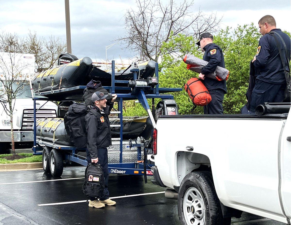 In response to the severe weather impacting several states, Urban Search and Rescue Maryland Task Force1 are staging in Lexington, KY and ready to support life-saving efforts with their swift water rescue team. These actions are supported by the Emergency Declaration.