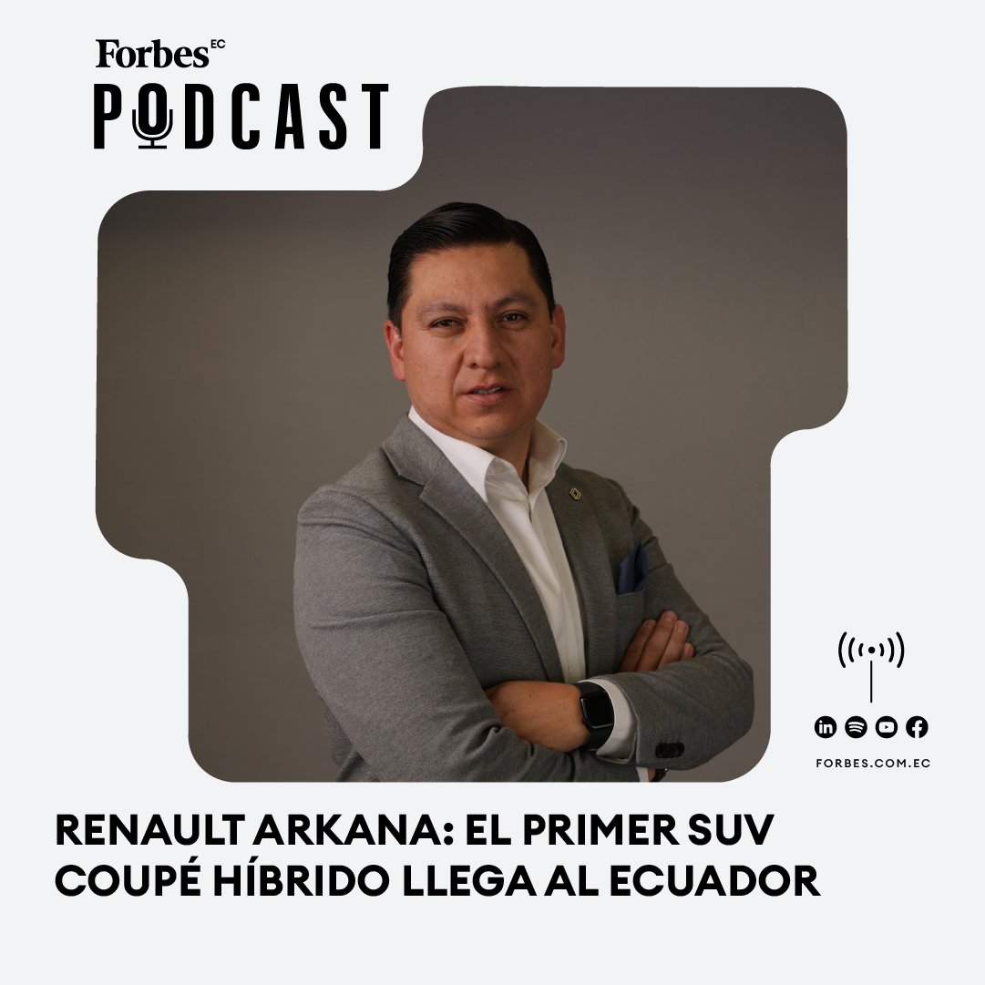 🎧🚀 El Renault Arkana E-Tech Hybrid ya está en Ecuador. Pablo Ubidia, Director Comercial de @renault_ec, revela en exclusiva cómo este modelo eleva los estándares del segmento SUV Coupé. Diseño, potencia y eficiencia en un solo vehículo. 

🔥🔋Escúchalo en el podcast de Forbes