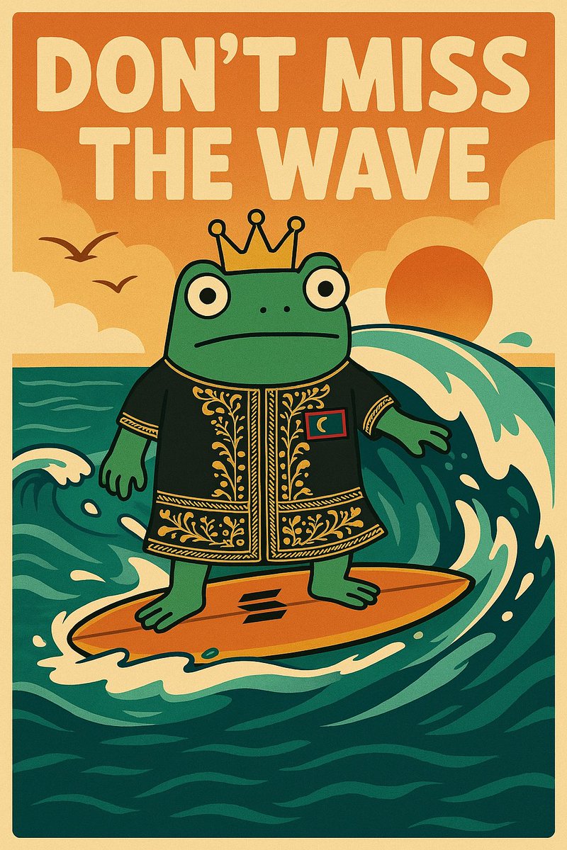 KingFrogNation's tweet photo. The first Maldivian token is here and it’s gaining momentum.

Rooted in the islands.

Ride it with us. Or watch it make history.

#Frognation #Solana #MaldivesCrypto #Web3MV #DontMissTheWave #SolanaCommunity https://t.co/D6ty4sclrx