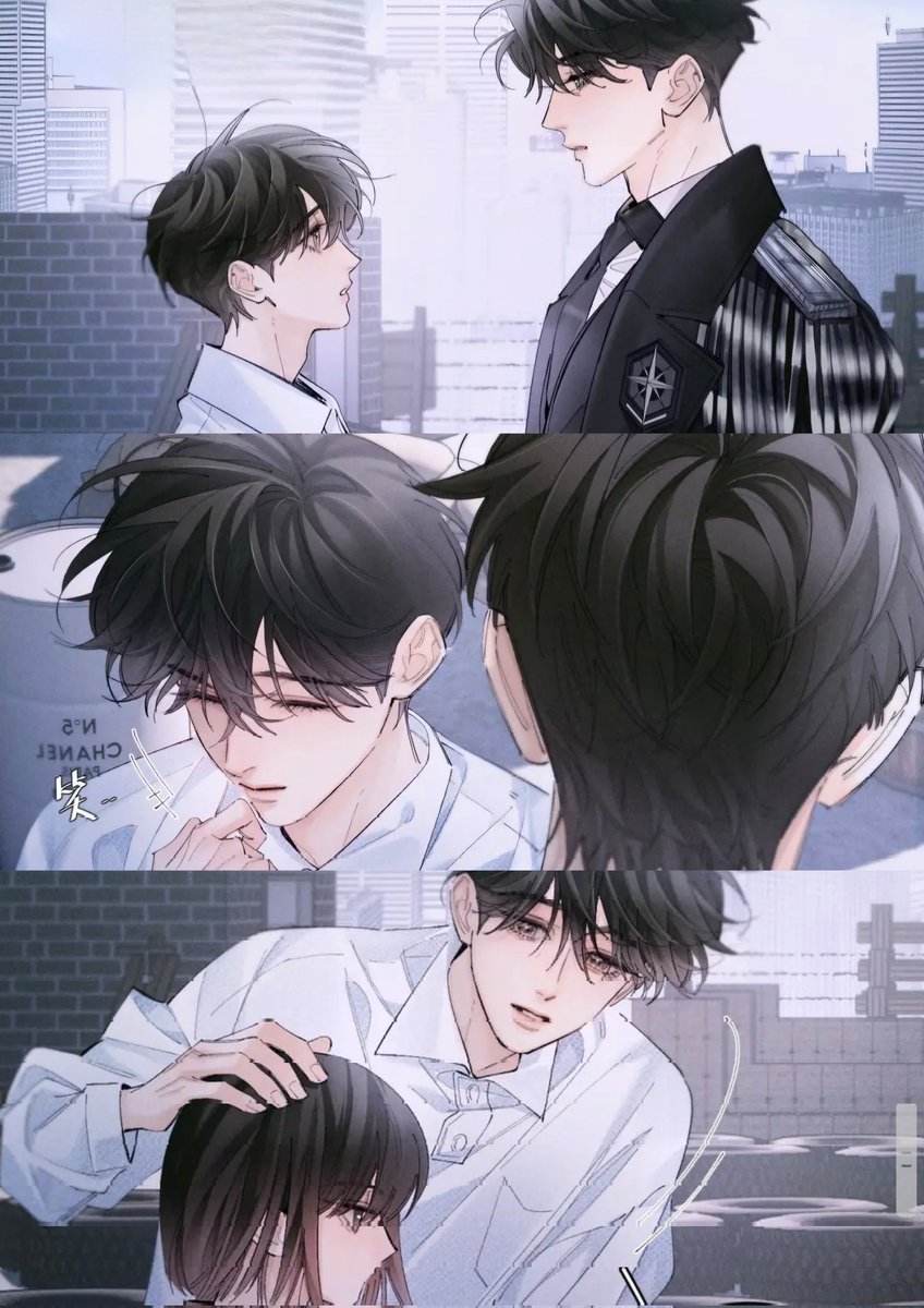 dokkaebisan's tweet photo. Lu Feng: what happened to you?
An Zhe: the kids are fighting.
Lu Feng: just give them a beating.

Colonel, what kind of advice..?? And An Zhe giving a little chuckle at that BUT actually stooping and good-naturedly telling Si Nan that he'll beat them if they fight 😭 https://t.co/YUAoonUdiT