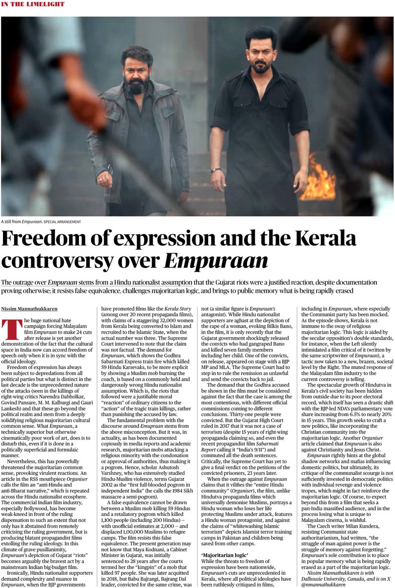 My article on the Malayalam Empuraan and the controversy around it in the Hindu <a href="/the_hindu/">The Hindu</a>.