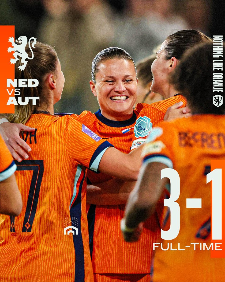 Foot_NL's tweet image. 🇪🇺 TERMINÉ ! 

🔝 Une victoire importante dans la course à la 1re place ! 

🇳🇱 Pays-Bas 3-1 Autriche 🇦🇹

🟠🟠
⚽️ J. Groenen 12'
⚽️ D. Egurrola 48'
⚽️ S. Spitse 76' (Pen.)

⚪️⚪️
⚽️ M. Plattner 90+4'

#NEDAUT