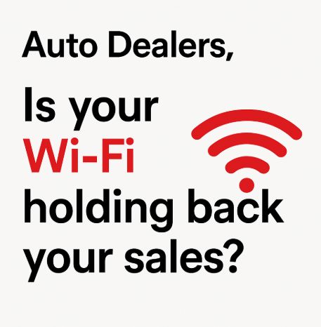 visionvcs's tweet photo. Auto dealers: Is your Wi-Fi killing deals?

Downtime = missed calls, lost sales, frustrated buyers.
We offer redundant internet (incl. T-Mobile Biz) to keep you running 24/7.

📞 Book a free call:
 https://t.co/6wRBeK3J5w
#AutoDealerTech #NoMoreDowntime  #VisionComputerServices https://t.co/3uBQ2FkC2y