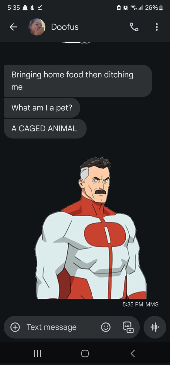 Average text with my girlfriend