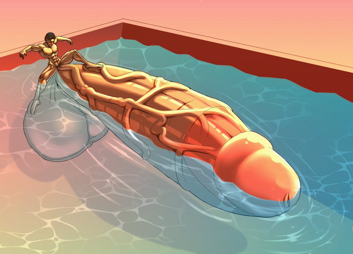 What the hell is going on! my cock, it's so big hhmmm maybe if I use my foot to... mmhhh this feels so good I can't stop if I keep going like this my mind will break... hhmmmg  so gooood  need moree 🥵🥵🥵

thanks to mellin for commissioning me 💪