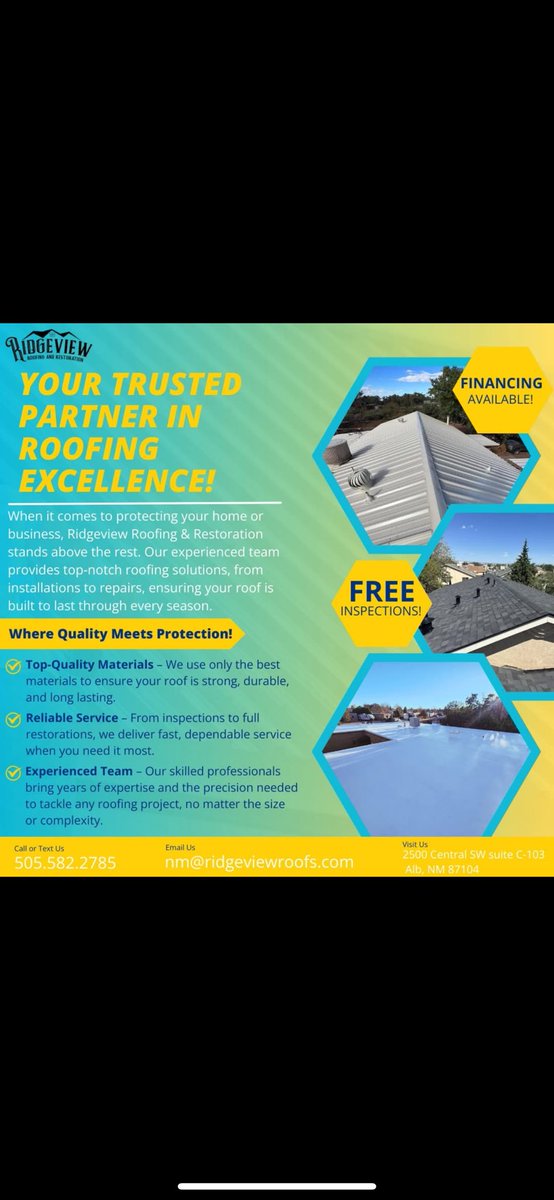 ridgeviewroofs's tweet photo. Storm season is coming. A strong roof isn’t a luxury — it’s a necessity. We inspect for free, so you’re not caught off guard. Book now, thank us later. #Roofing #HomeImprovement #StormProof https://t.co/THfCABxqpn