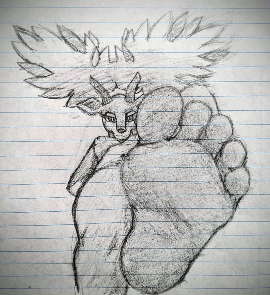 Y'know I drew this a long time ago too, I love Sawsbuck. But I figure I show this ancient piece while I probably make a way better one in the future
