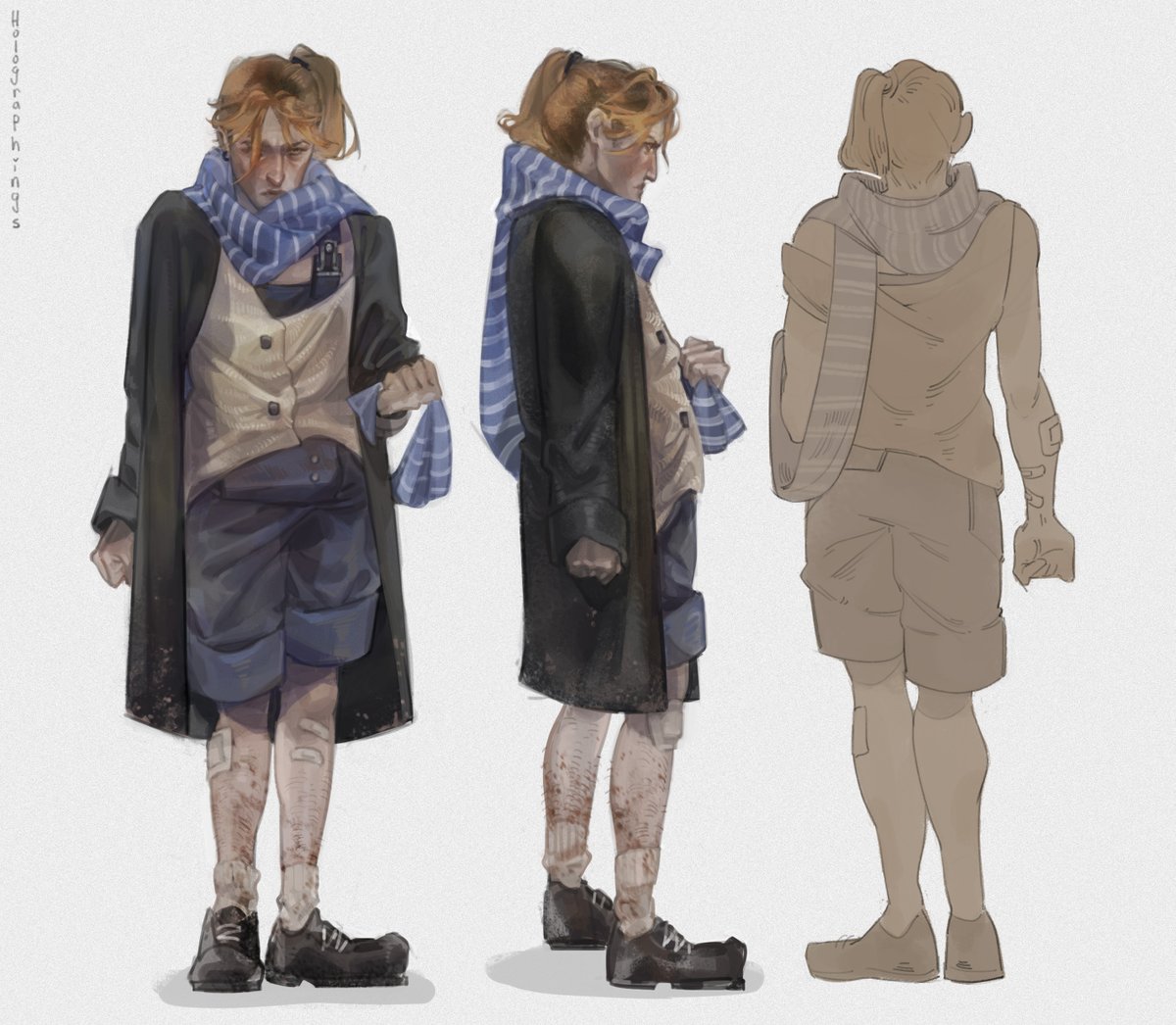 h0lographings's tweet image. #characterdesign  throwing these out into the world since i&apos;ve been touching them up for like over a month lol. two guys (well, a guy and a half) from a story i considered writing when i was 16. cheers