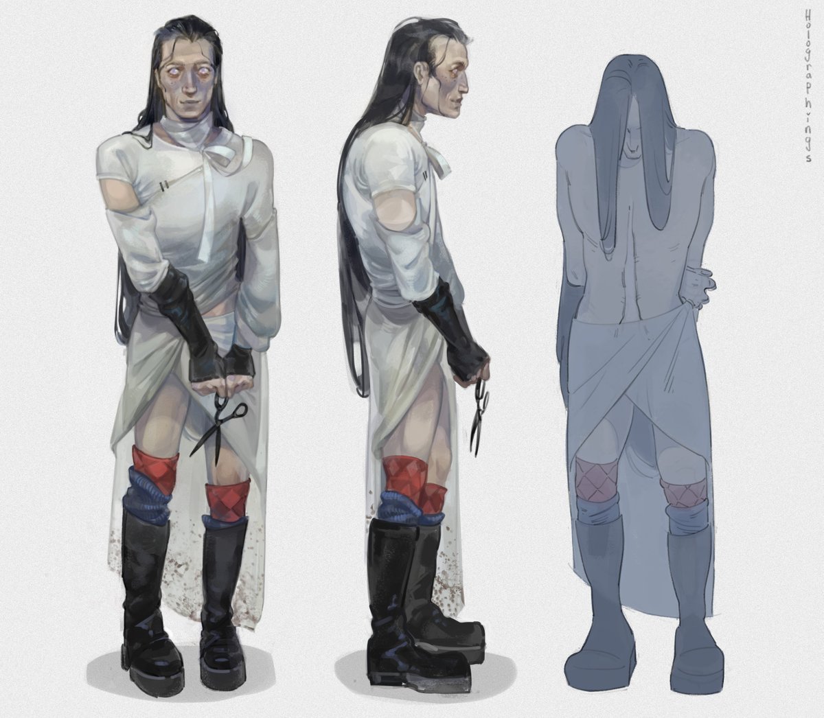 h0lographings's tweet image. #characterdesign  throwing these out into the world since i&apos;ve been touching them up for like over a month lol. two guys (well, a guy and a half) from a story i considered writing when i was 16. cheers