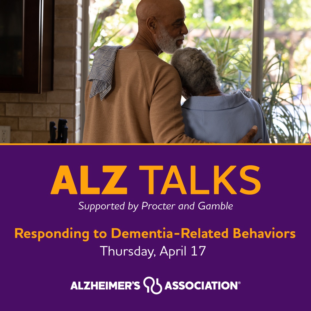 Are you a caregiver for someone living with dementia? Join us on Thursday, April 17, at 10 a.m. CT\for a free webinar on understanding dementia-related behaviors and navigating the challenges they can present. Register now: bit.ly/43vGRO1. #ENDALZ