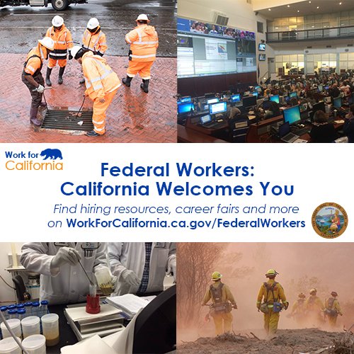 🌟Federal Workers, California Welcomes You!🌟

Are you seeking new opportunities? Your experience matters here — whatever your background or field, California has a place for you!

➡️Learn more about the resources available to you: calhr.ca.gov/Pages/latest-n…
