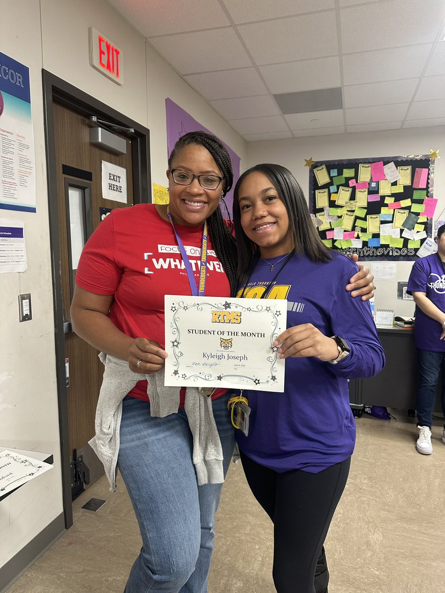 This morning’s Student of the Month celebration was nothing short of amazing! Huge shoutout to our incredible <a href="/RTMS_Counselors/">RTMS Counselors</a>—y’all are simply the best! And a special love to my girl K. Jo… you are my daily reminder of WHY I do this work! <a href="/RTMSThundercats/">Ronald Thornton Middle School</a> <a href="/FortBendISD/">Fort Bend ISD</a> ❤️