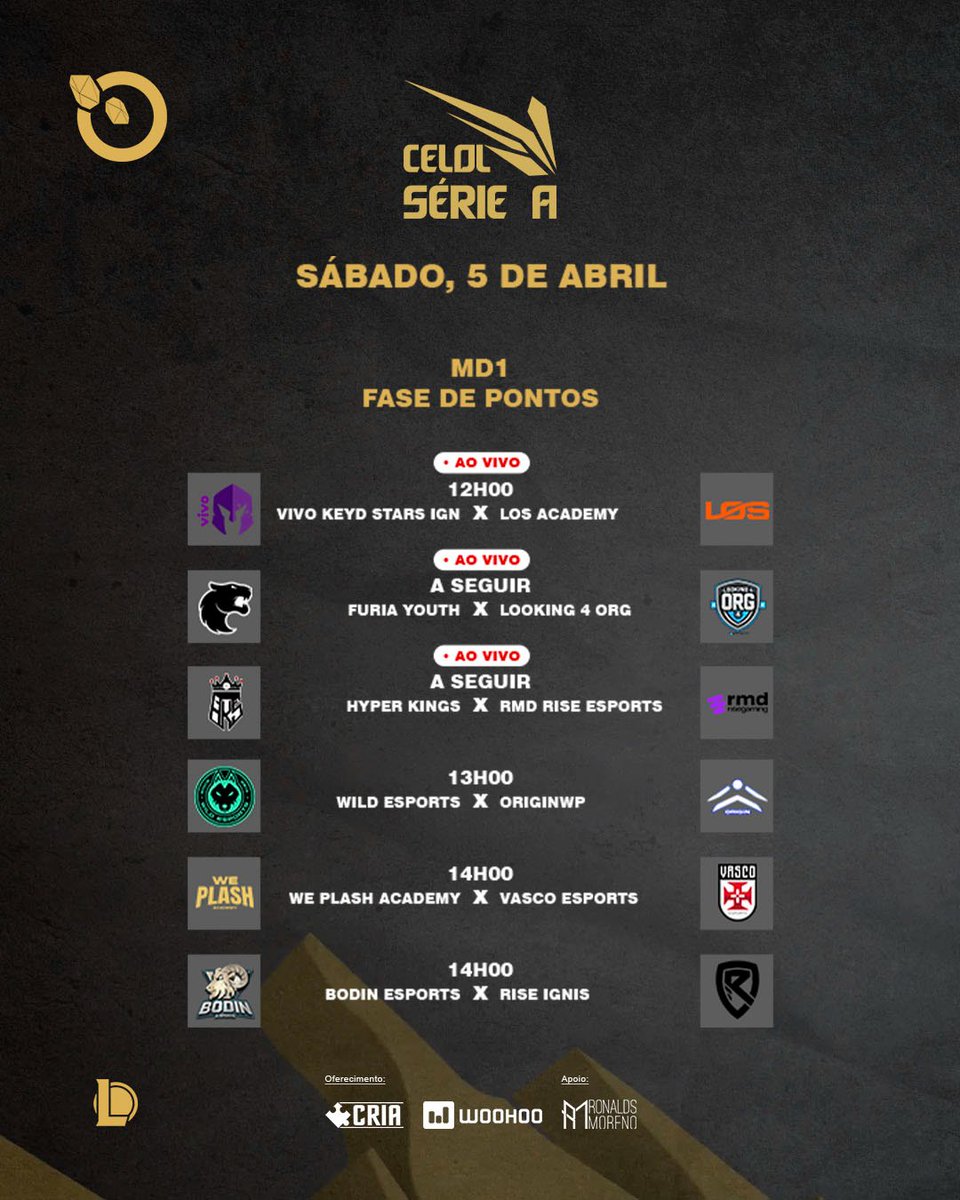 LigaGG_'s tweet image. SÉRIE A – COMEÇA AMANHÃ!!!

E lá vamos nós para mais uma competição insana! 
Se quer conferir as lineups e todos os confrontos, acesse:
encr.pw/Hh9Ka

Antes mesmo do início da competição, uma mudança significativa ocorreu: a Rise optou por retirar uma de suas lineups, e…