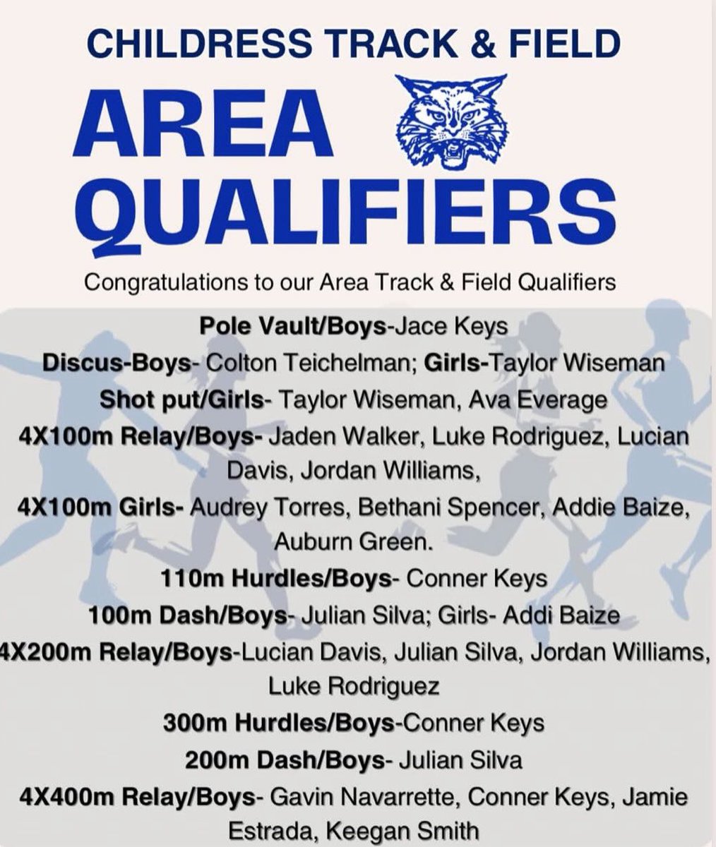 Area qualifier 
(100)(200)(4x200) 
sophomore 
<a href="/TexasTrackDad/">Vance Johnson-TexasTrackDad Podcast 🎙</a> <a href="/NCAATrackField/">NCAA Track & Field</a> <a href="/356Prospects/">356 Prospects</a> @