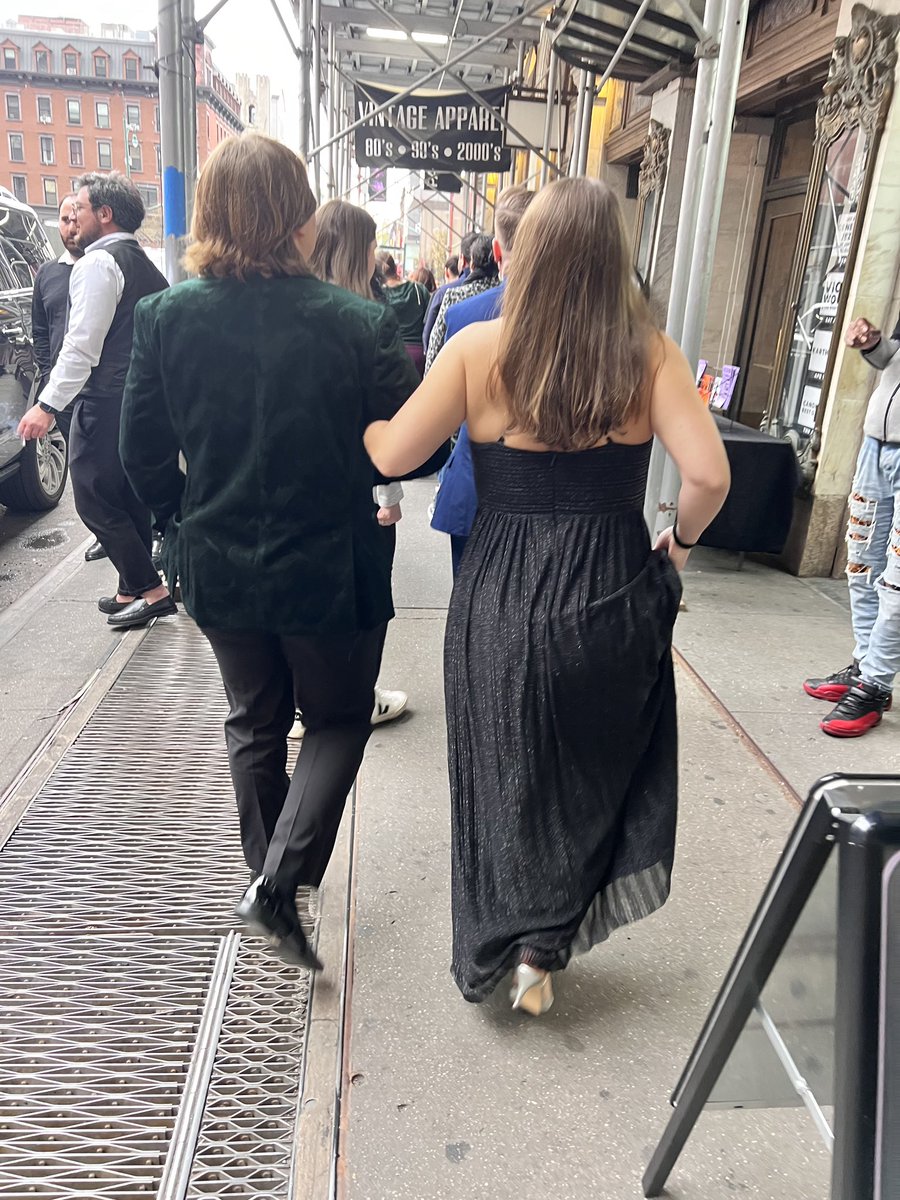 aheller15's tweet photo. Just two suburban dads strutting their ish through the city en route to wicked. #QueerCation @ekhwanders https://t.co/INAj7HnWQM
