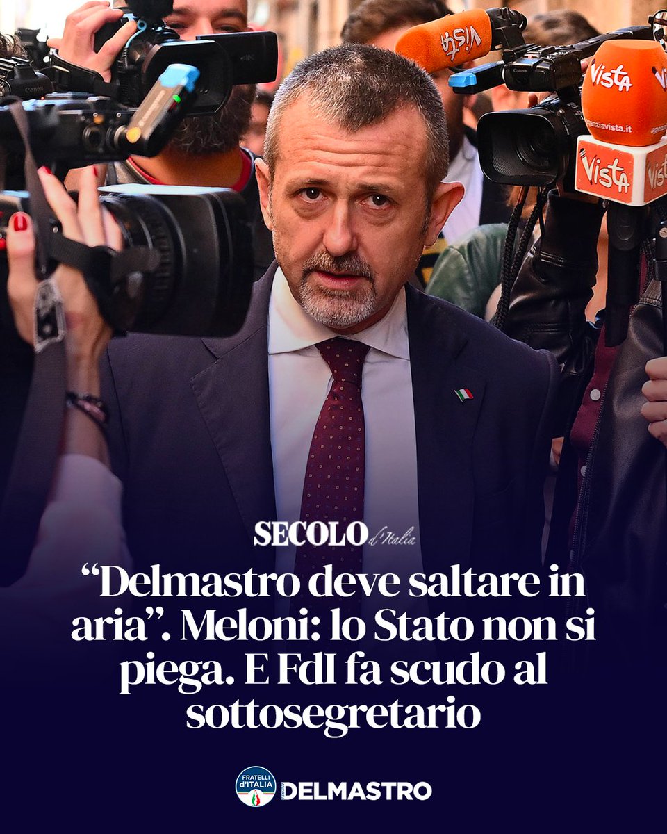 Certe parole non sono solo una minaccia nei miei confronti, ma una conferma: stiamo colpendo nel segno. Con il Governo Meloni lo Stato non si piega. Andremo avanti con determinazione, senza paura. Sempre.

👉 secoloditalia.it/2025/04/delmas…