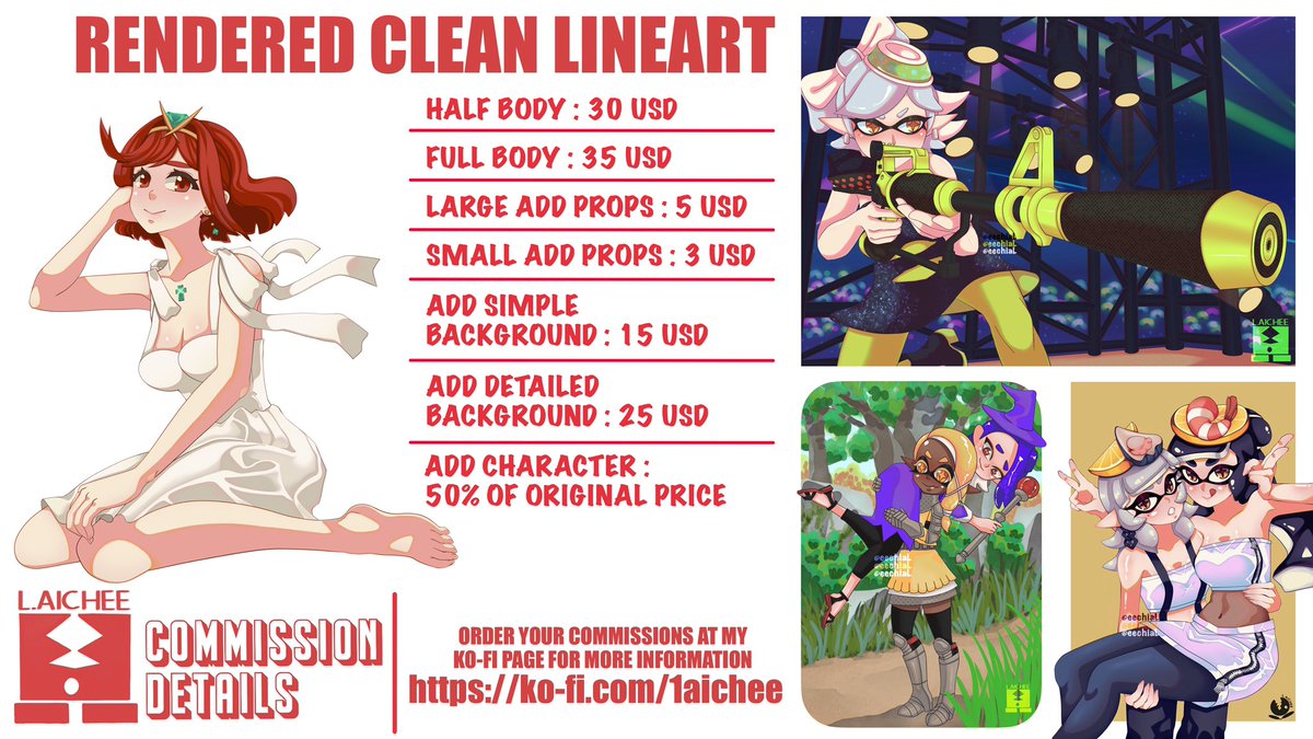 eechiaL's tweet image. ✨OPEN FOR COMMISSIONS!✨
Hi! I’m just updating my commission details.
Have a look at my Ko-Fi page for more info, and feel free to DM me if you’re interested!
You can also find more details in the comments below!
ko-fi.com/1aichee/commis…