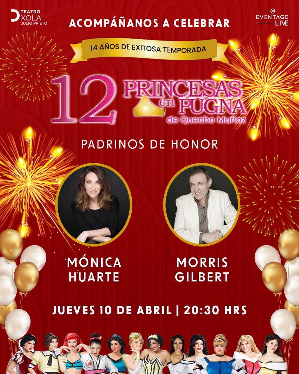 ¡Este jueves estaremos de manteles largos
en el Palacio de las <a href="/12_Princesas/">12Princesas en Pugna</a> !
¡Los esperamos!