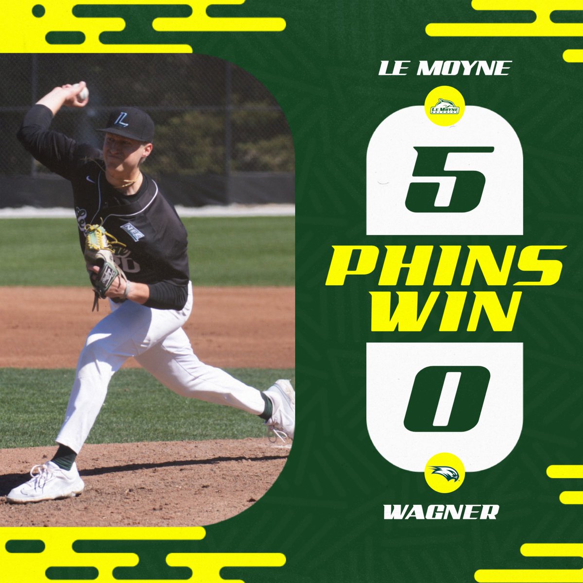 Phins take game two in shutout fashion 

Petraitis collects his 3rd win of the season after allowing 1 hit and 0 runs in 6.1 innings. 

Ries drove in 2 runs, Sullivan recorded 2 hits &amp; 5 assists at shortstop, Goodness scored 2 runs 

Series finale tomorrow at 3pm ‼️

#PhinsUp 🐬