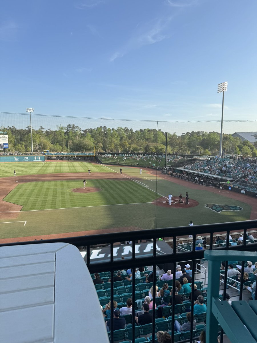 Getting some baseball in tonight! Baseball and football tomorrow at Coastal Carolina!