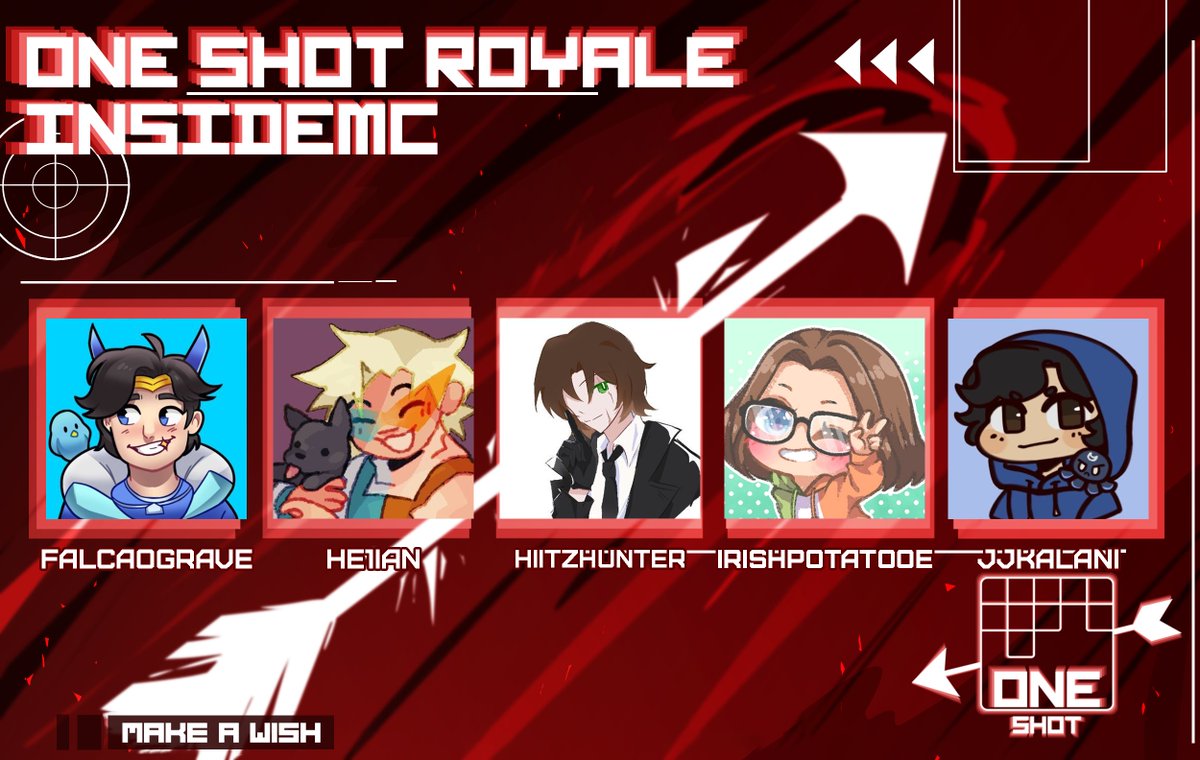 InsideMC (@insidemcstudios) on Twitter photo Announcing the 4th batch of players for the InsideMC x One Shot event for Make A Wish!
<a href="/Falcaograve_/">Falcao</a> <a href="/he1ian/">helian ๐ฉต๐งก</a> <a href="/Hiitzhunter1/">Hiitzhunter</a> <a href="/IrishPotatooe/">๐ฎ๐ช๐ฅ</a> <a href="/JJKALANI_/">JJ | JJKALANI</a>
Watch them brawl and raise money on April 20th at 6pm BST / 1pm EDT! Announcing the 4th batch of players for the InsideMC x One Shot event for Make A Wish!
<a href="/Falcaograve_/">Falcao</a> <a href="/he1ian/">helian ๐ฉต๐งก</a> <a href="/Hiitzhunter1/">Hiitzhunter</a> <a href="/IrishPotatooe/">๐ฎ๐ช๐ฅ</a> <a href="/JJKALANI_/">JJ | JJKALANI</a>
Watch them brawl and raise money on April 20th at 6pm BST / 1pm EDT!