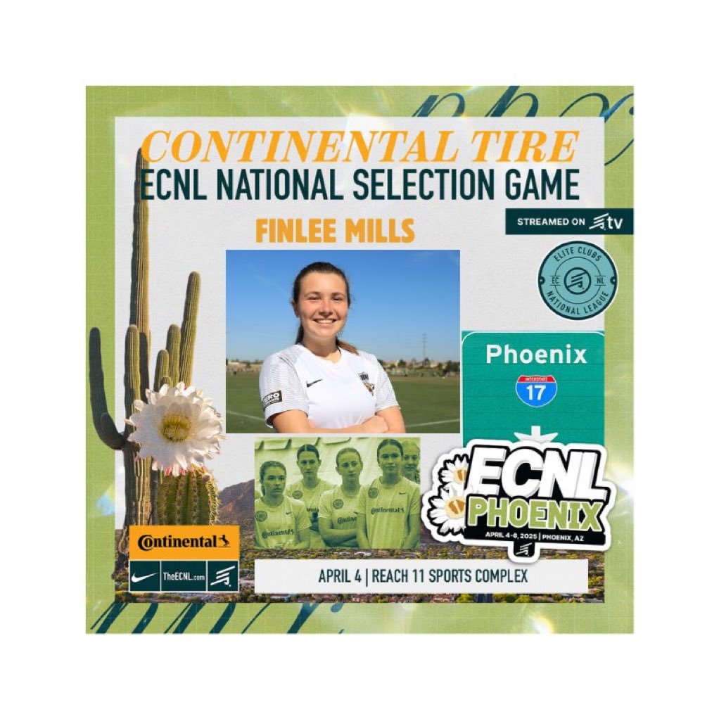 Hey Coaches!!! Come check out Team West at the Continental Tire ECNL National Selection Game. Tonight at 6:30pm- Reach 11- Field #1.  I’ll be wearing jersey #2⚽️ and playing with some amazing girls! 

<a href="/ImYouthSoccer/">ECNL/GA/Recruiting/College Soccer</a> <a href="/ECNLgirls/">ECNL Girls</a> <a href="/TopDrawerSoccer/">TopDrawerSoccer</a>