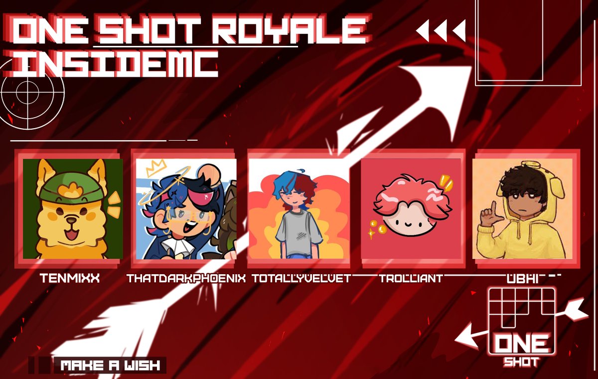 InsideMC (@insidemcstudios) on Twitter photo Announcing the 9th batch of players for the InsideMC x One Shot event for Make A Wish!
<a href="/tenmixx/">Tenmixx</a> <a href="/ThatDarkPenix/">Dark/Callum ๐ซ๐ @ VIDCON!!!</a> <a href="/TotallyVelvet/">Velvet (Brain full of minecraft)</a> <a href="/trolliant/">trolliant</a> <a href="/ubhilmao/">ubhi ๐</a>
Watch them brawl and raise money on April 20th at 6pm BST / 1pm EDT! Announcing the 9th batch of players for the InsideMC x One Shot event for Make A Wish!
<a href="/tenmixx/">Tenmixx</a> <a href="/ThatDarkPenix/">Dark/Callum ๐ซ๐ @ VIDCON!!!</a> <a href="/TotallyVelvet/">Velvet (Brain full of minecraft)</a> <a href="/trolliant/">trolliant</a> <a href="/ubhilmao/">ubhi ๐</a>
Watch them brawl and raise money on April 20th at 6pm BST / 1pm EDT!