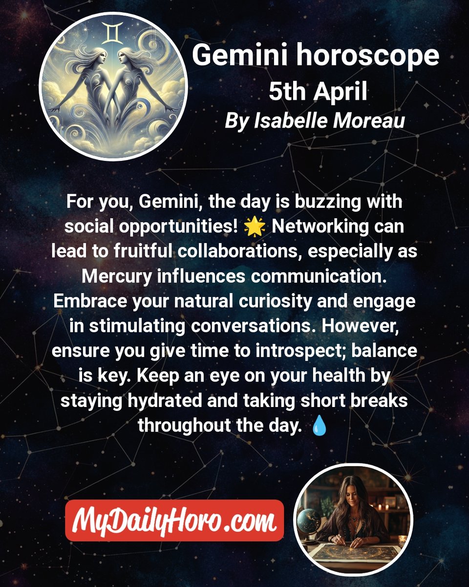 Gemini_DailyHor's tweet photo. ♊ Gemini, April 05, 2025

🔮 Check out our website for more: https://t.co/o1WSVHZCYs

#Gemini #GeminiSeason #GeminiVibes #TwinsVibes #GeminiEnergy https://t.co/G5uc8i5MBb