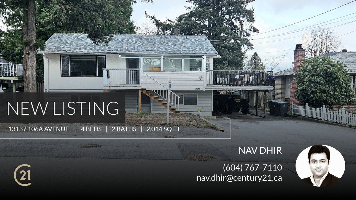 DhirNav's tweet image. 📍 New Listing 📍 Take a look at this fantastic new property that just hit the market located at 13137 106a Avenue in Surrey. Reach out here or at (604) 767-7110 for more information

Nav Dhir
Century 21 Coastal Realt... homeforsale.at/13137_106A_AVE…