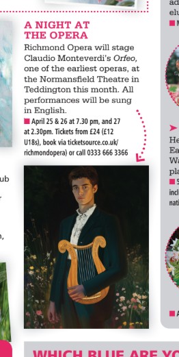 Richmond Opera (@richmondopera) on Twitter photo Thanks to <a href="/TheRichmondMag/">The Richmond Mag</a> and The Barnes Magazine for featuring our Orfeo in their April issue!
Ticket sales have ramped up further - get yours before they run out at ticketsource.co.uk/richmondopera Thanks to <a href="/TheRichmondMag/">The Richmond Mag</a> and The Barnes Magazine for featuring our Orfeo in their April issue!
Ticket sales have ramped up further - get yours before they run out at ticketsource.co.uk/richmondopera