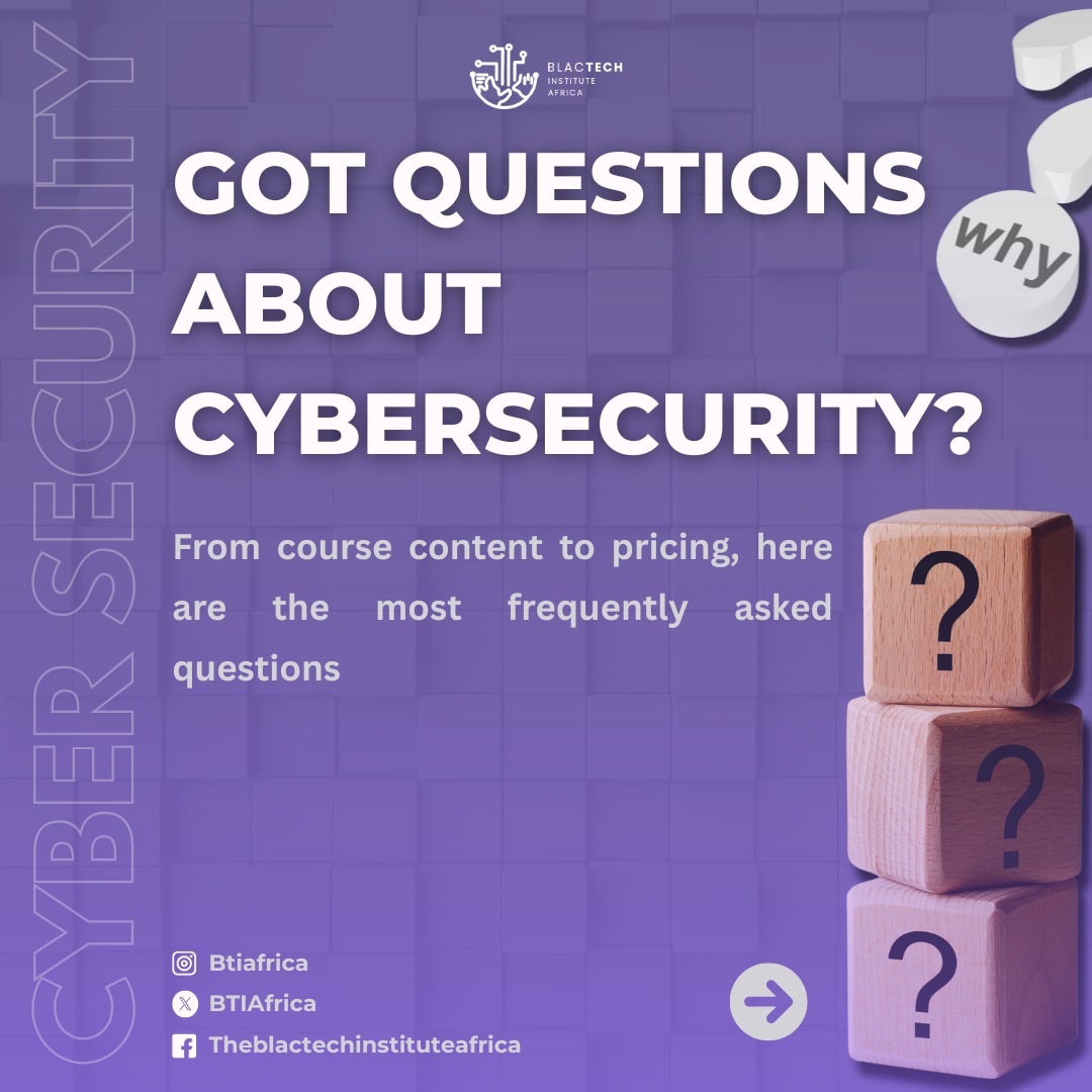 BTIAfrica's tweet image. "Cybersecurity decoded: Get clear, expert answers to your most pressing security questions in this week’s FAQ spotlight."
Do you have more questions ,sign up on our website blactechafrica.com
#Cybersecurity #followers #TechFAQ #CyberAwareness #DataProtection #DigitalSecurity