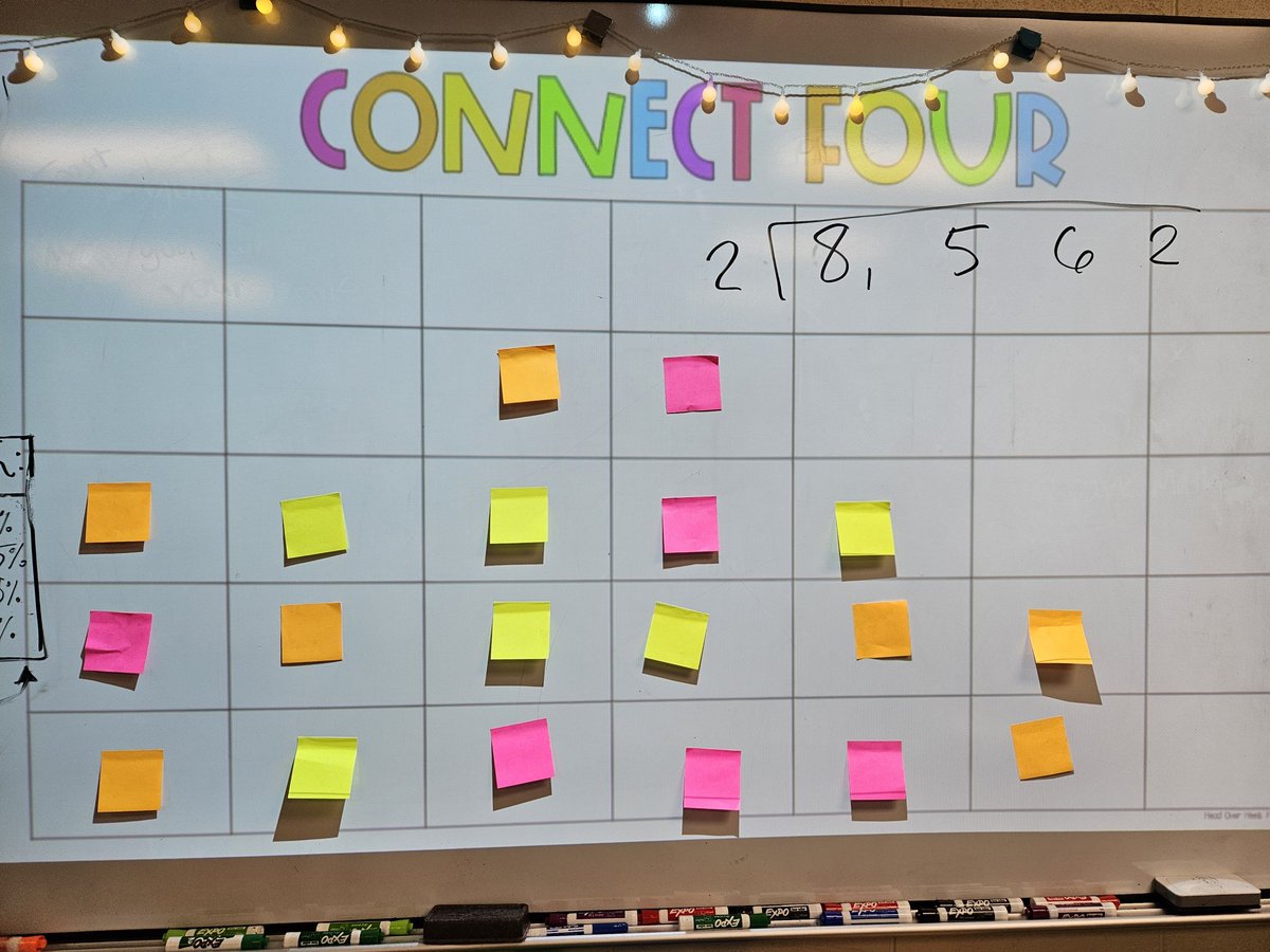 Day one of IAR Math Review Games with Connect Four! Students worked together to solve problems in teams to earn a square on the board! They were so excited! #ccs118life #d118life