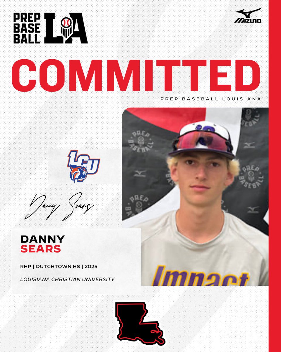 Prep Baseball Louisiana (@prepbaseballla) on Twitter photo Congratulations to 2025 Danny Sears (Dutchtown HS) on his commitment to Louisiana Christian University. #BeSeen
<a href="/AlexArmandPBR/">Alex Armand</a> | <a href="/Tyler__Leary/">Tyler Leary</a>
👤 loom.ly/3M6Bdg4 Congratulations to 2025 Danny Sears (Dutchtown HS) on his commitment to Louisiana Christian University. #BeSeen
<a href="/AlexArmandPBR/">Alex Armand</a> | <a href="/Tyler__Leary/">Tyler Leary</a>
👤 loom.ly/3M6Bdg4