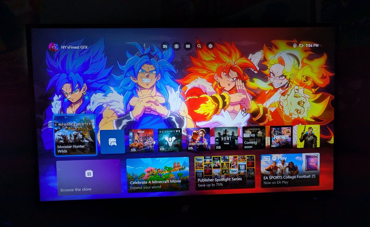 I forgot Xbox and PlayStation 5. Can have custom wallpapers/backgrounds. I made myself one for my series x using my OCs. I did have to make myself a template though cause there aren't any up to date ones. Might have to do these again for a few bucks, like the 360 days.