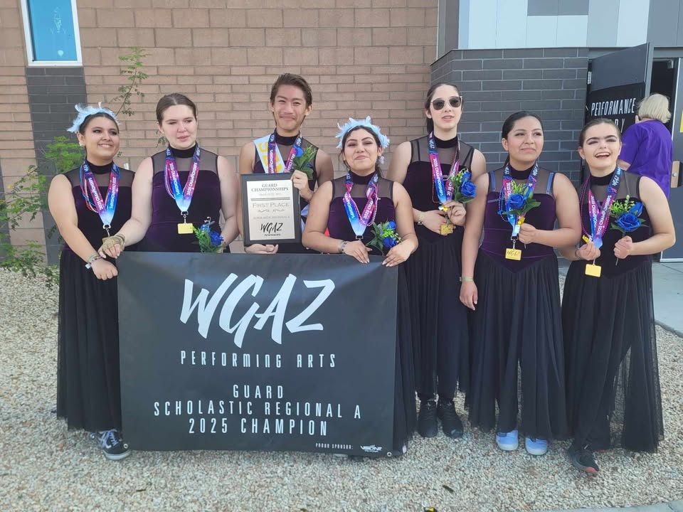 Congratulations to @chswovlesaz's Winterguard. The Wolves won the WGAZ State Championship title for the Scholastic Regional A Division on Saturday, March 29th. Great effort from our other high schools that participated as well. #WeAreChandlerUnified
