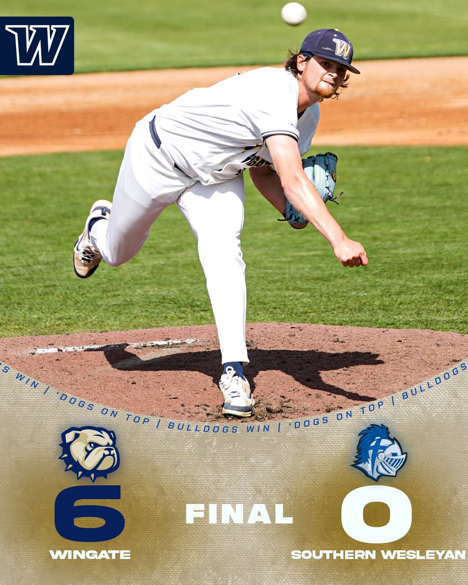 Wingate Bulldogs (@wu_bulldogs) on Twitter photo BULLDOGS WIN!!!!!
<a href="/WingateBaseball/">Wingate Baseball</a> opens the 3-game weekend series by shutting out Southern Wesleyan!
Hoover struck out 6 in 6 shutout frames, allowing just 2 hits; Dixon drove in a pair of runs to lead the offense
#OneDog BULLDOGS WIN!!!!!
<a href="/WingateBaseball/">Wingate Baseball</a> opens the 3-game weekend series by shutting out Southern Wesleyan!
Hoover struck out 6 in 6 shutout frames, allowing just 2 hits; Dixon drove in a pair of runs to lead the offense
#OneDog