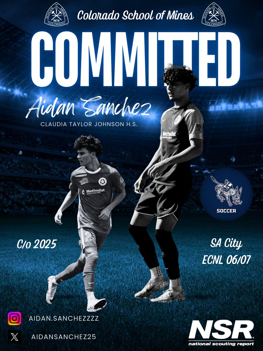 NSR Texas (South & Central Texas) (@satxrecruiting) on Twitter photo 🔥 BIG moment for <a href="/AidanSanchez25/">Aidan Sanchez</a> !⚽ Been a long road in this process, but Aidan worked it from the jump & maximized it to earn himself the BEST engineering diploma AND compete at an ELITE level! ⛏️🎓Proud of your commitment to Colorado School of Mines! You deserve it! 👏#EARNED 🔥 BIG moment for <a href="/AidanSanchez25/">Aidan Sanchez</a> !⚽ Been a long road in this process, but Aidan worked it from the jump & maximized it to earn himself the BEST engineering diploma AND compete at an ELITE level! ⛏️🎓Proud of your commitment to Colorado School of Mines! You deserve it! 👏#EARNED