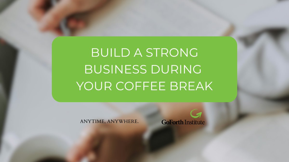 The success rate for small businesses drops every year. But GoForth Institute can help you beat those odds! Follow us to be the first to hear about what we're planning for entrepreneurs in need of support. Watch this space - it's exciting stuff!