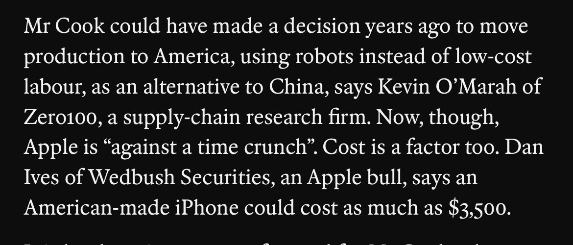 aboutsantiago's tweet photo. @freddier Y manufacturado en eeuu, 3,500  😬

->
Apple gets caught in a trade-war nightmare 
https://t.co/oDxvvvvabg
from The Economist https://t.co/HqBYywbOve