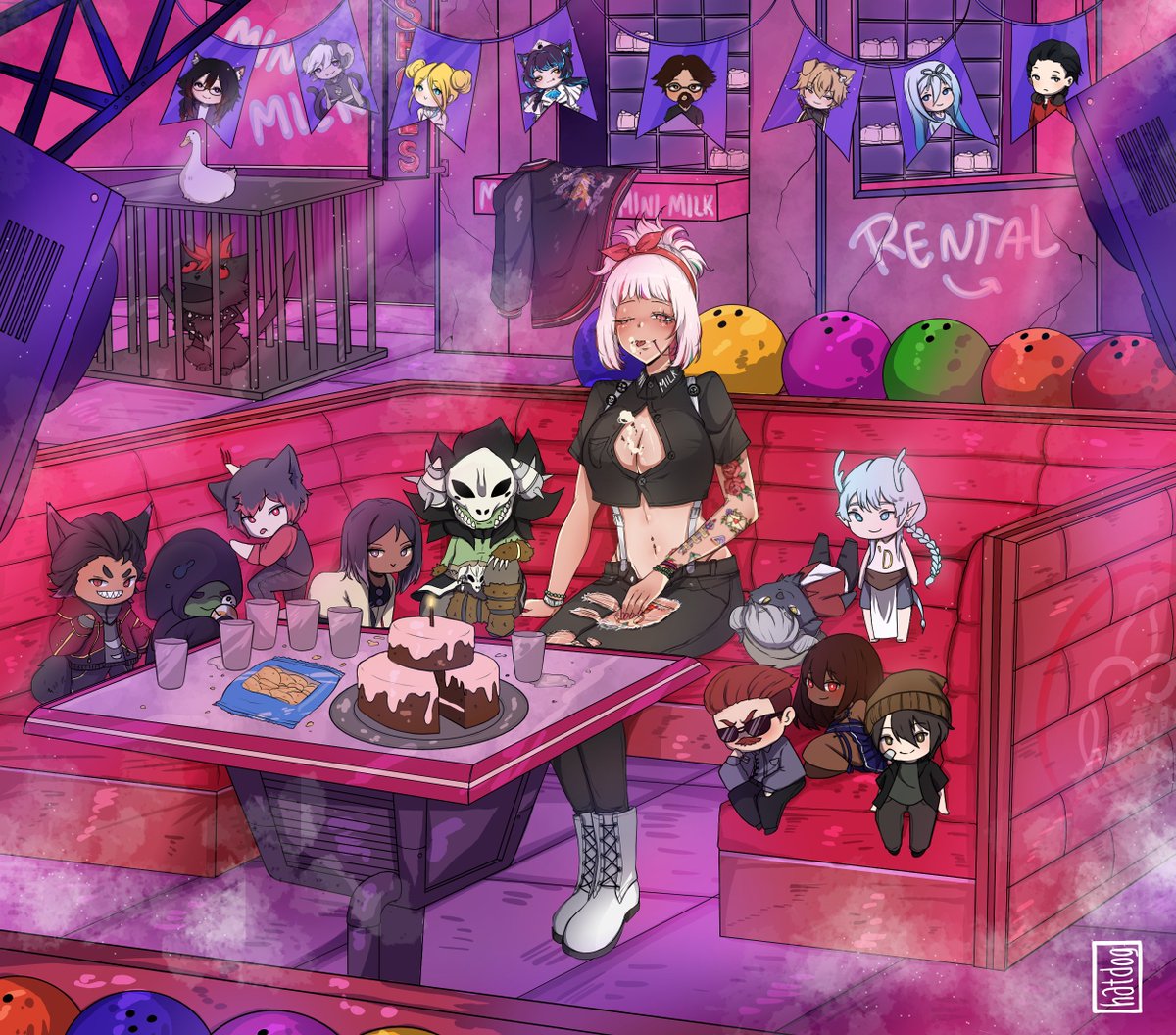 Forgot to post this but this is the art we got for Fefe birthday