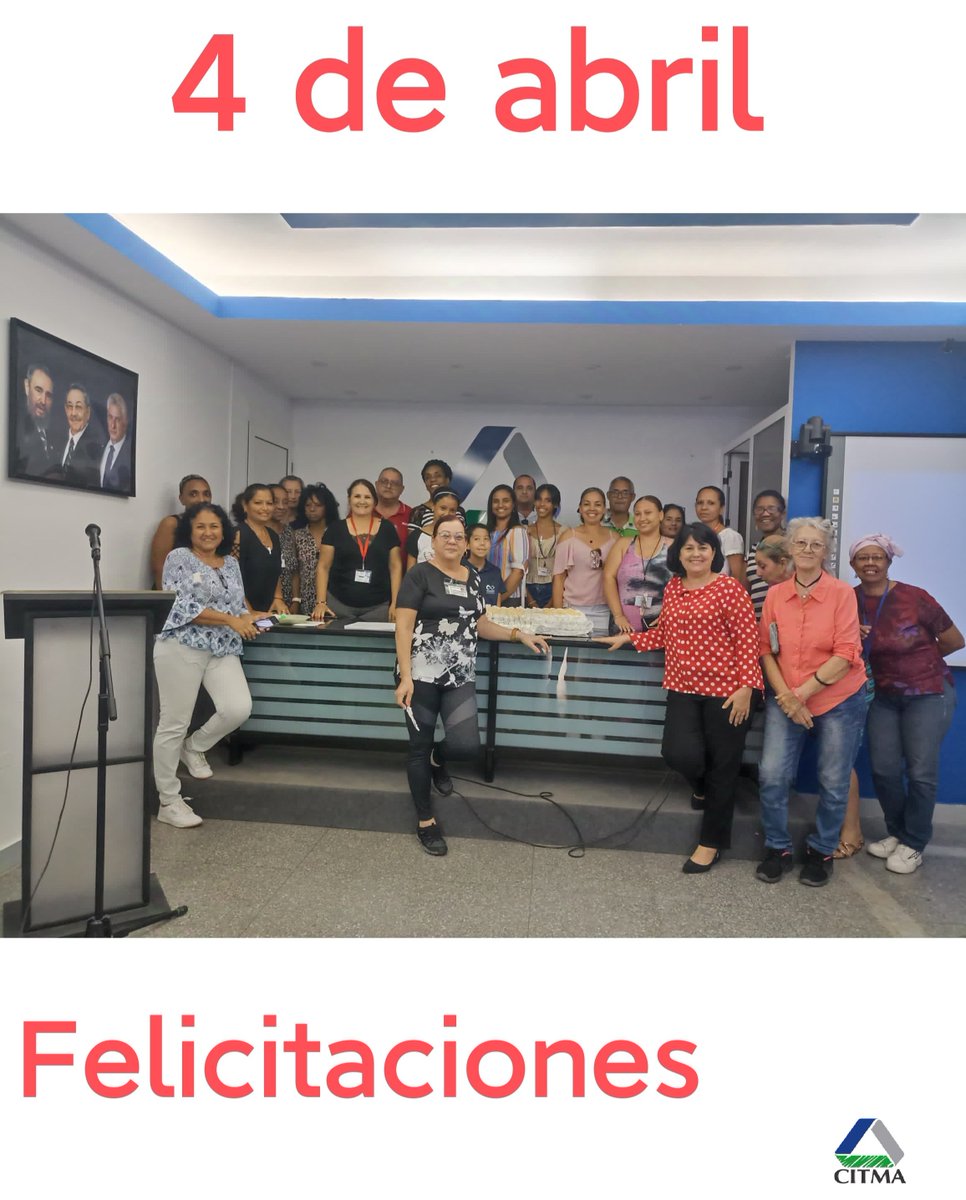 En el Ministerio de Ciencia Tecnología y Medio Ambiente <a href="/citmacuba/">Ministerio de Ciencia, Tecnología y Medio Ambiente</a> también se celebró el 4 de abril con varias generaciones de pioneros y jóvenes comunistas, hoy profesionales dedicados al universo de la #ciencia, la #tecnología, la #innovación y el #medioambiente