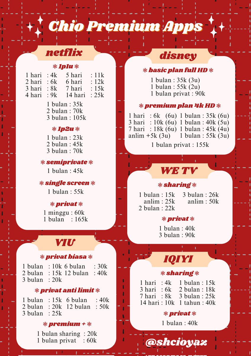 open nih, JUAL BELI WTS WTB SEWA CARI AKUN APLIKASI PREMIUM NETFLIX DISNEY VIU WETV IQIYI #zonauang