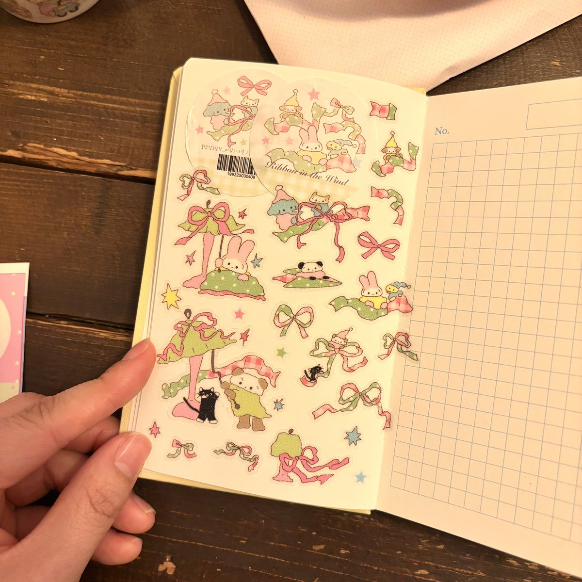 dal_o_land's tweet photo. Sweet ribbons and tiny friends that carry gentle moments.
These are my original sticker designs, made with heart.
I hope they bring joy to your journal pages too!

 #stationery, #stationerylove, #journal, #journaling, #planner, #bulletjournal https://t.co/mWaSXDoamc