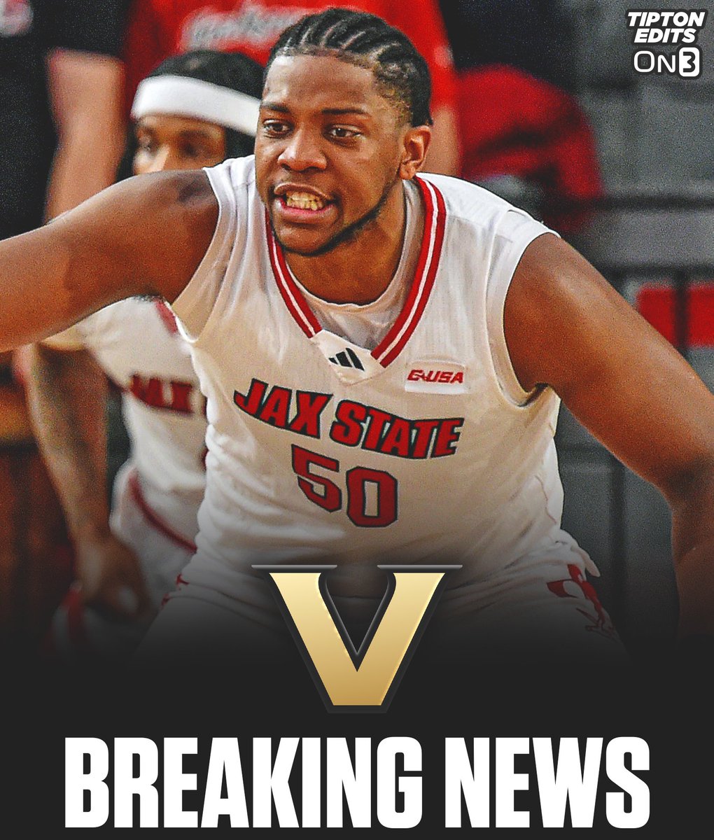 JoeTipton's tweet photo. NEWS: Jacksonville State transfer center Mason Nicholson has committed to Vanderbilt, his agency @WEAVE tells @on3. 

The 6-10 junior averaged 7.5 points and 7.4 rebounds per game, shooting 64% from the field. 

https://t.co/CSq1LZtNa3 https://t.co/Hzbd0M5HL3