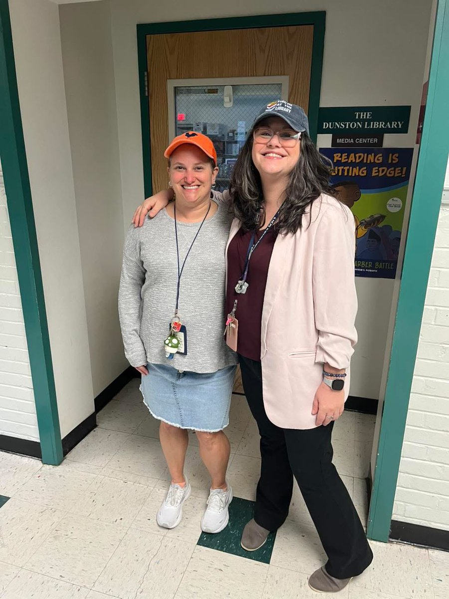 FairOaksHCPS's tweet image. Happy National School Librarian Day to Ms. Robertson and Mrs. Walter! 📖 Thank you for igniting a passion for reading in our Cardinals! #GrowingGreatness