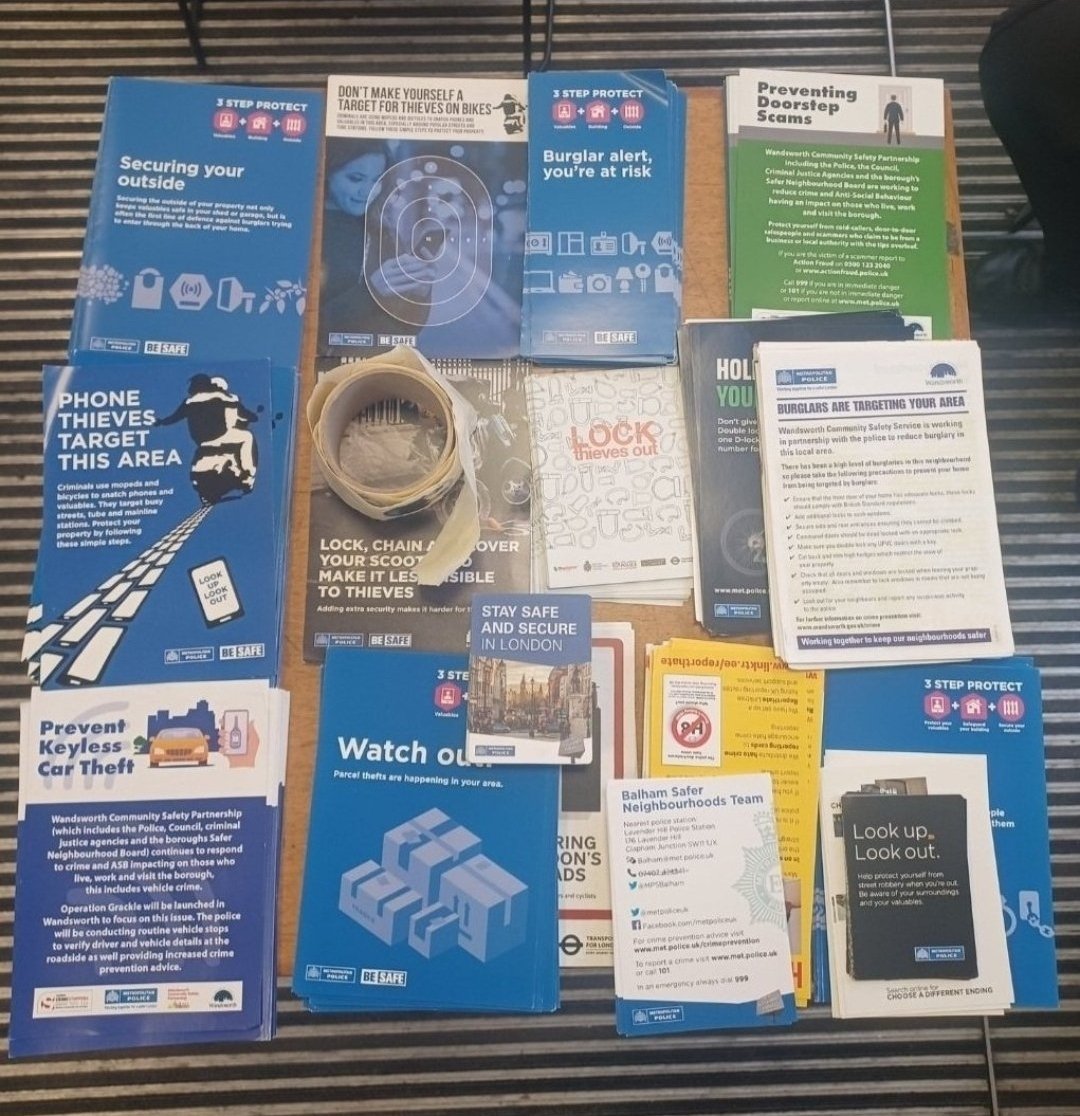 MPSBalham's tweet image. Your local officers will be at Balham Library hosting a crime prevention stall on Saturday 5th April 2025 between 12pm - 1pm. Come down and grab yourself some free advice. @Better_Balham @MPSBalham @balhamnewsie